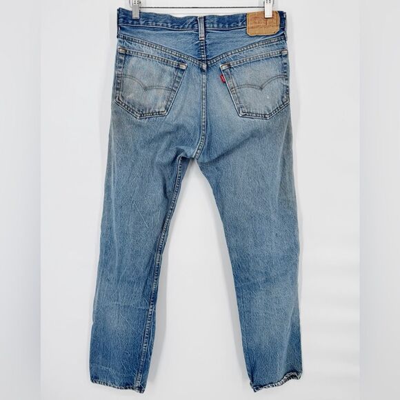 Vintage Levi’s 501 Jeans Altered and Distressed. Late 80s Early 90s Button Fly - Picture 2 of 15